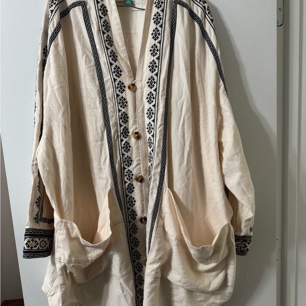 Embroidered Cream Jacket